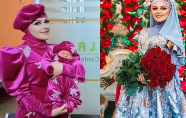 Xuraman 3 gün əvvəl doğulan övladı ilə - FOTO