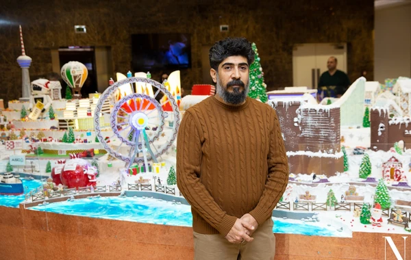 Шестого декабря в Port Baku Mall открылась выставка Gingerbread City - ВИДЕО