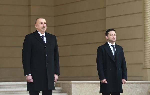 В Баку состоялась церемония официальной встречи президента Украины - ФОТО