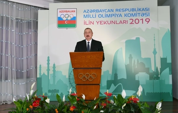 İlham Əliyev 2019-cu ilin idman yekunlarına həsr olunan mərasimdə iştirak edib