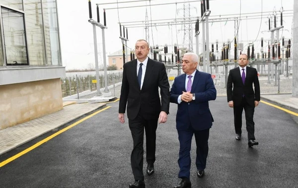 Президент Ильхам Алиев принял участие в открытии подстанции "Мушфиг" - ФОТО
