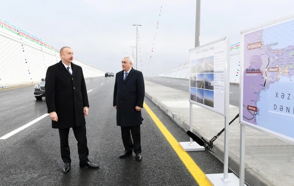 Prezident İlham Əliyev Pirşağıda avtomobil tunelinin açılışında iştirak edib - FOTO