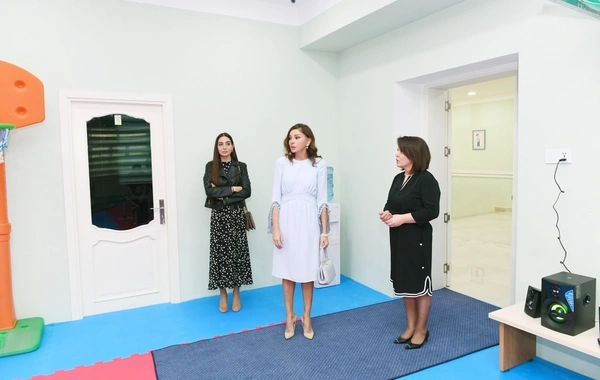 Mehriban Əliyeva Uşaq Psixonevroloji Mərkəzində yaradılan şəraitlə tanış olub - FOTO