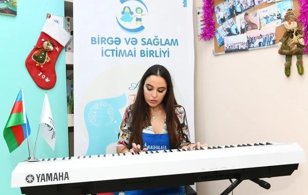 Birinci vitse-prezident Autizm sindromlu uşaqlarla bayram şənliyində - FOTO