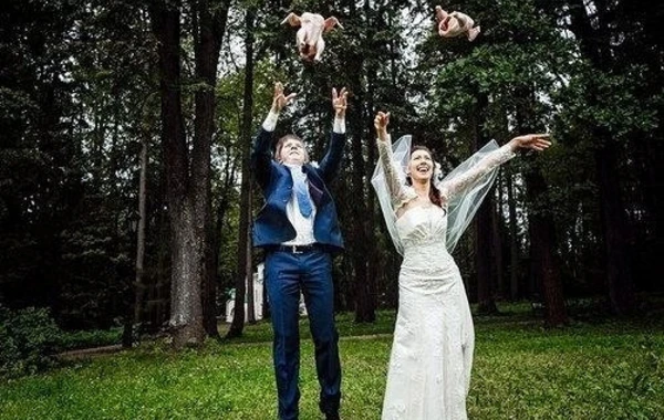 Bəy və gəlini utandıran toy görüntüləri - FOTO