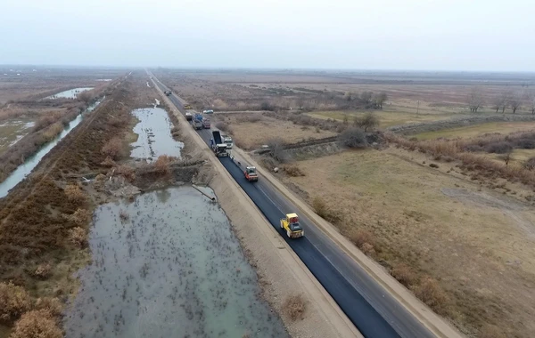Kürdəmir-Zərdab avtomobil yolu yenidən qurulur - FOTO