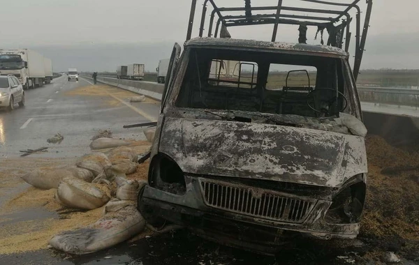 Жуткое ДТП в Азербайджане: водитель сгорел заживо - ФОТО