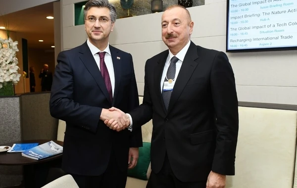 İlham Əliyev Davosda Xorvatiyanın Baş Naziri ilə görüşüb