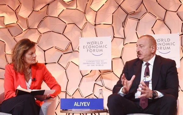 Prezident Davos Forumunun “Strateji baxış: Avrasiya” mövzusunda panelində iştirak edib - FOTO