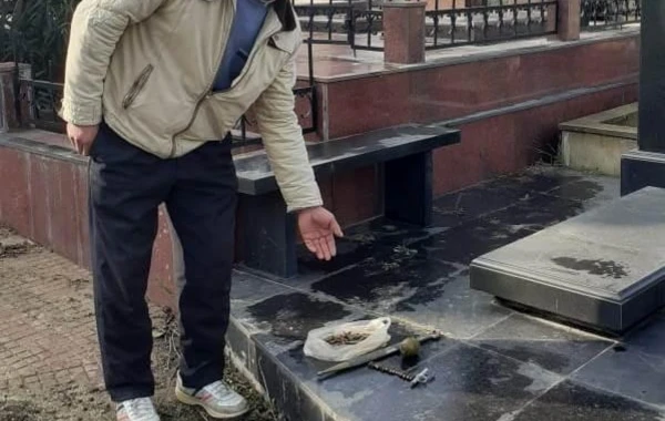 Nardarandakı qəbiristanlıqdan silah-sursat tapılıb - FOTO