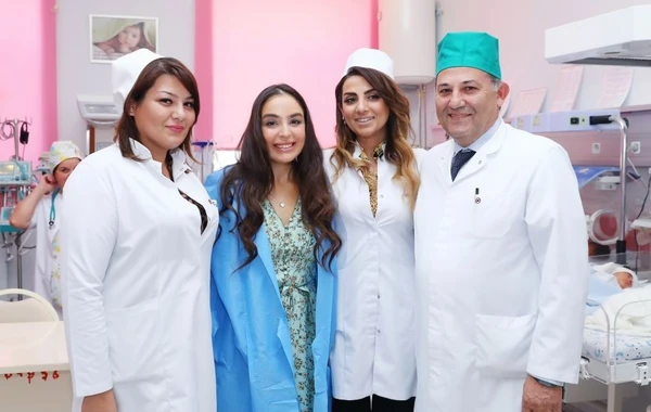 Leyla Əliyeva 3 nömrəli Şəhər Klinik Xəstəxanasının doğum şöbəsində olub - FOTO