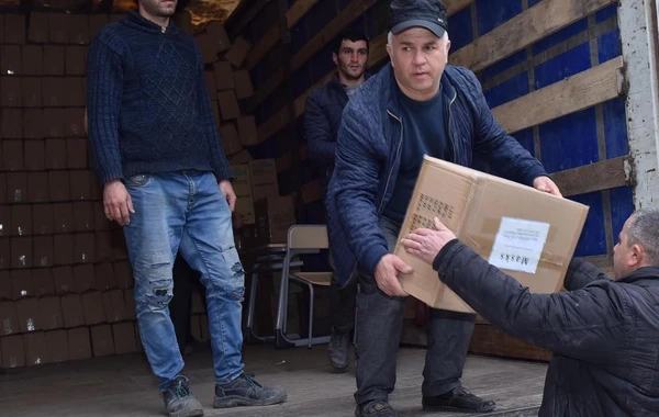 Sumqayıtdan Çinə humanitar yardım göndərildi - FOTO