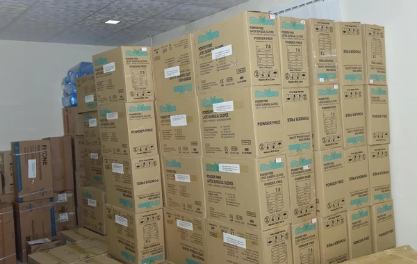 Sumqayıtdan Çinə humanitar yardım göndərildi - FOTO