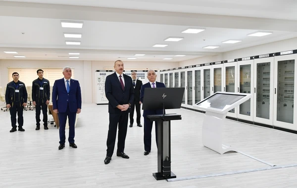 Ильхам Алиев на открытии подстанции "Дюбенди" - ФОТО