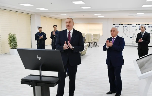 Ильхам Алиев на открытии подстанции "Дюбенди" - ФОТО