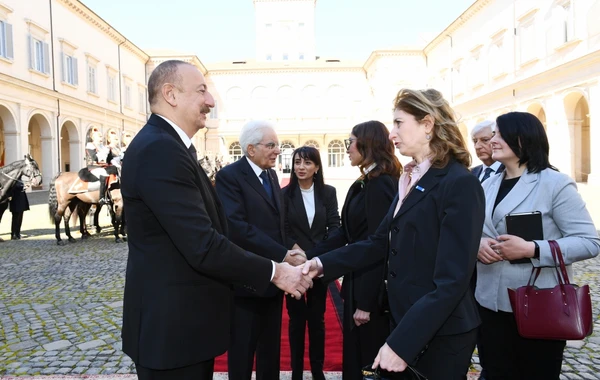 İlham Əliyevin Romada rəsmi yolasalma mərasimi olub