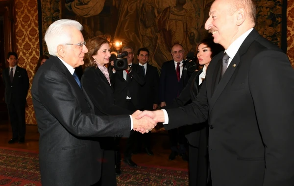 İlham Əliyevin Romada rəsmi yolasalma mərasimi olub