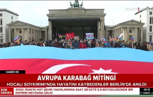 Avropada Xocalı soyqırımına həsr olunmuş Ümumavropa Qarabağ Mitinqi keçirilib - FOTO/VİDEO