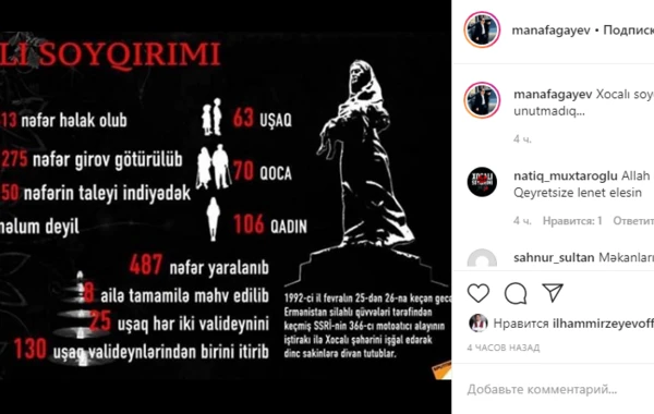 Məşhurların Xocalı paylaşımları - FOTO