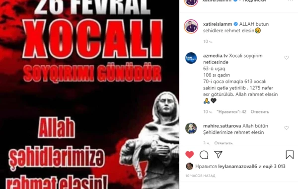 Məşhurların Xocalı paylaşımları - FOTO