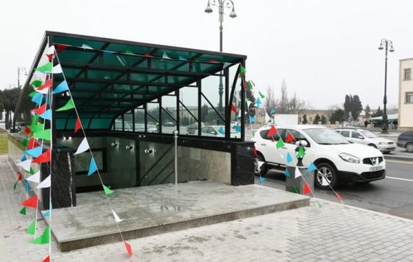 Ильхам Алиев принял участие в открытии подземного пешеходного перехода в Баку – ФОТО