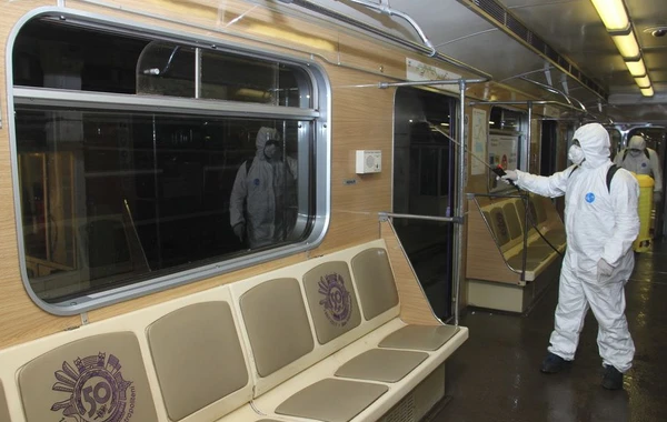 Bakı metrosu koronavirusa görə dezinfeksiya olunur - FOTO