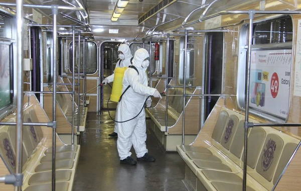 Bakı metrosu koronavirusa görə dezinfeksiya olunur - FOTO