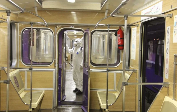 Bakı metrosu koronavirusa görə dezinfeksiya olunur - FOTO