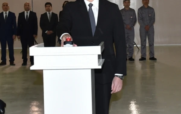 İlham Əliyev Qazaxda əhəng zavodunun açılışında iştirak edib - FOTO