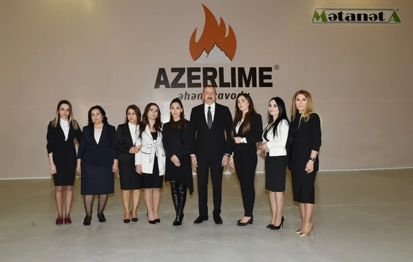 İlham Əliyev Qazaxda əhəng zavodunun açılışında iştirak edib - FOTO