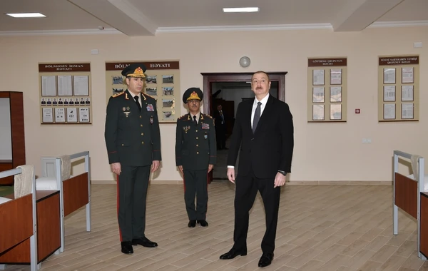 Prezident Daxili Qoşunların “N” saylı hərbi hissəsinin açılışında iştirak edib - FOTO