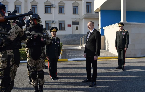 Prezident Daxili Qoşunların “N” saylı hərbi hissəsinin açılışında iştirak edib - FOTO