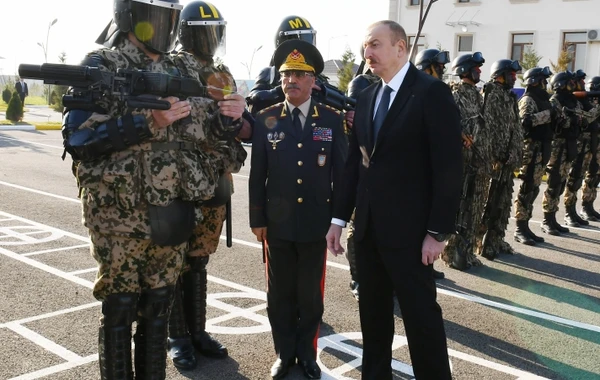 Prezident Daxili Qoşunların “N” saylı hərbi hissəsinin açılışında iştirak edib - FOTO