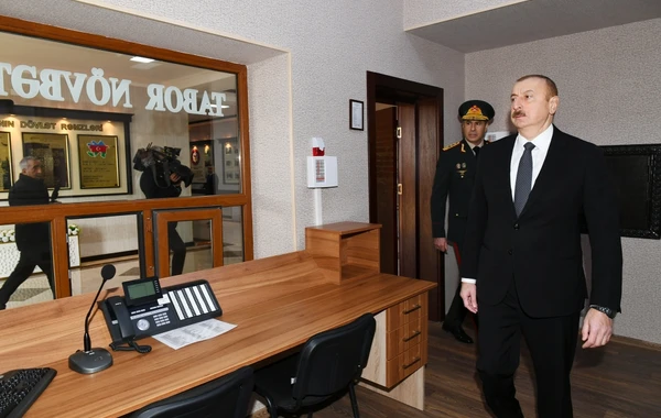 Prezident Daxili Qoşunların “N” saylı hərbi hissəsinin açılışında iştirak edib - FOTO
