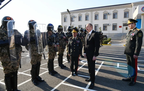 Prezident Daxili Qoşunların “N” saylı hərbi hissəsinin açılışında iştirak edib - FOTO