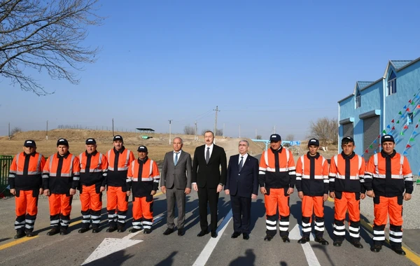 Ağstafada bərpa olunan avtomobil yolu istifadəyə verilib - FOTO