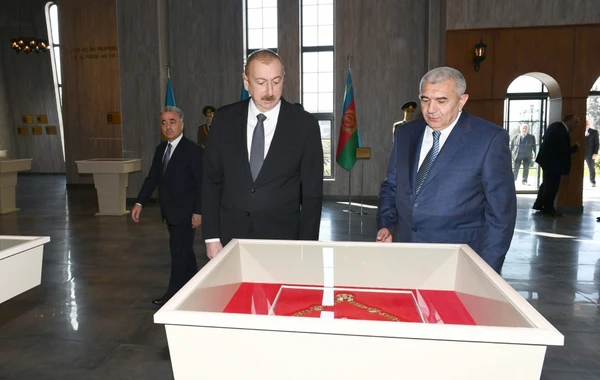 Prezident Tovuzda Dövlət Rəmzləri Muzeyinin açılışında iştirak edib - FOTO