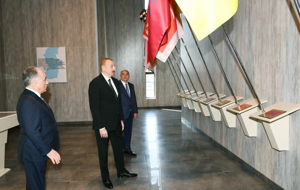 Prezident Tovuzda Dövlət Rəmzləri Muzeyinin açılışında iştirak edib - FOTO