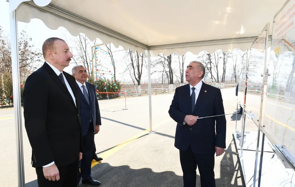 Tovuzda yenidən qurulan avtomobil yolunun açılışı olub - FOTO