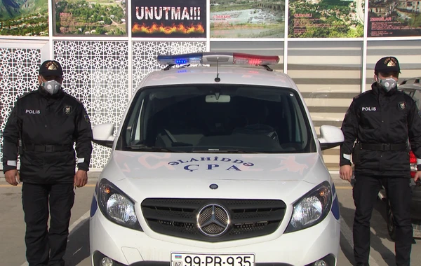 Azərbaycana gələn yük maşınlarını polis müşayiət edir - VİDEO