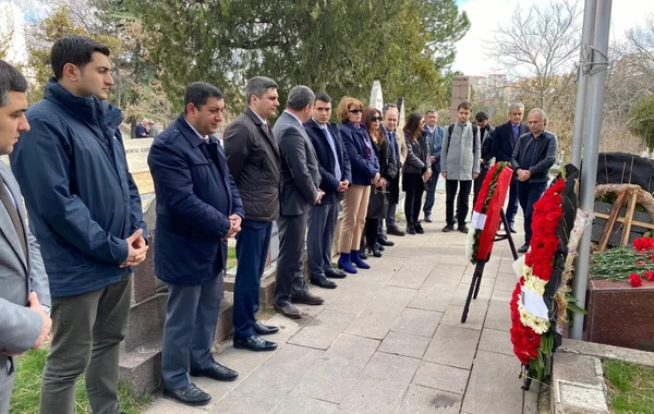 Məhəmməd Əmin Rəsulzadənin məzarı ziyarət olunub - FOTO
