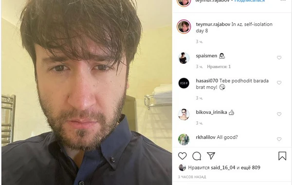 Teymur Rəcəbov koronavirusa görə özünü təcrid edib - FOTO