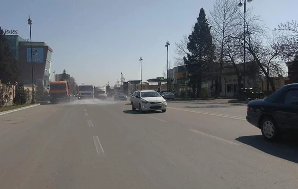Bölgələrdə küçə və yaşayış binaları belə dezinfeksiya olunur - FOTO