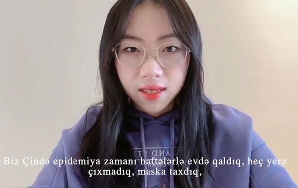 Çinli gənclər Azərbaycana mənəvi dəstək videosu hazırlayıblar