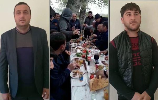 Kür çayının sahilində yeyib-içən 19 nəfər saxlanıldı - VİDEO