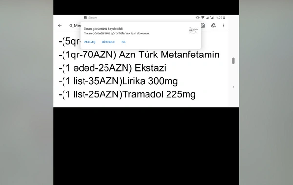 Sosial şəbəkələrdə narkotik satan tutuldu - FOTO