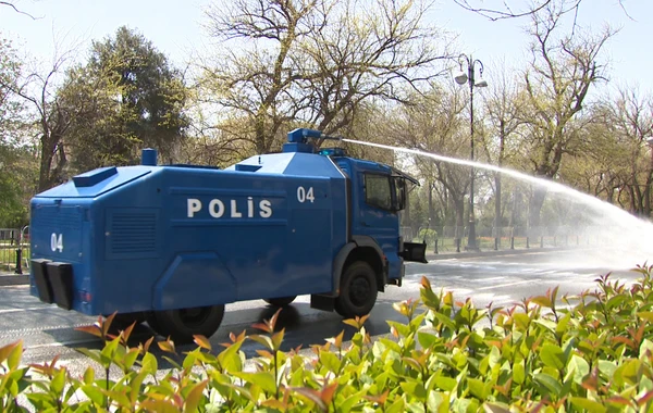 Dezinfeksiya işlərinə polis də cəlb edildi - VİDEO
