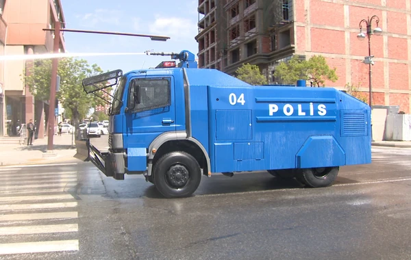 Dezinfeksiya işlərinə polis də cəlb edildi - VİDEO