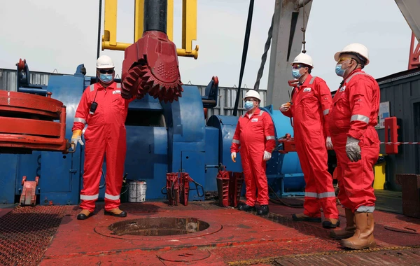 “Ümid” yatağında yeni quyunun qazılmasına başlanılıb - FOTO