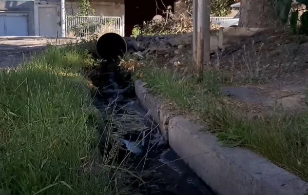Gəncədə su borusu partlayıb, kanalizasiya daşıb - Tullantılar yollarda üzür - VİDEO